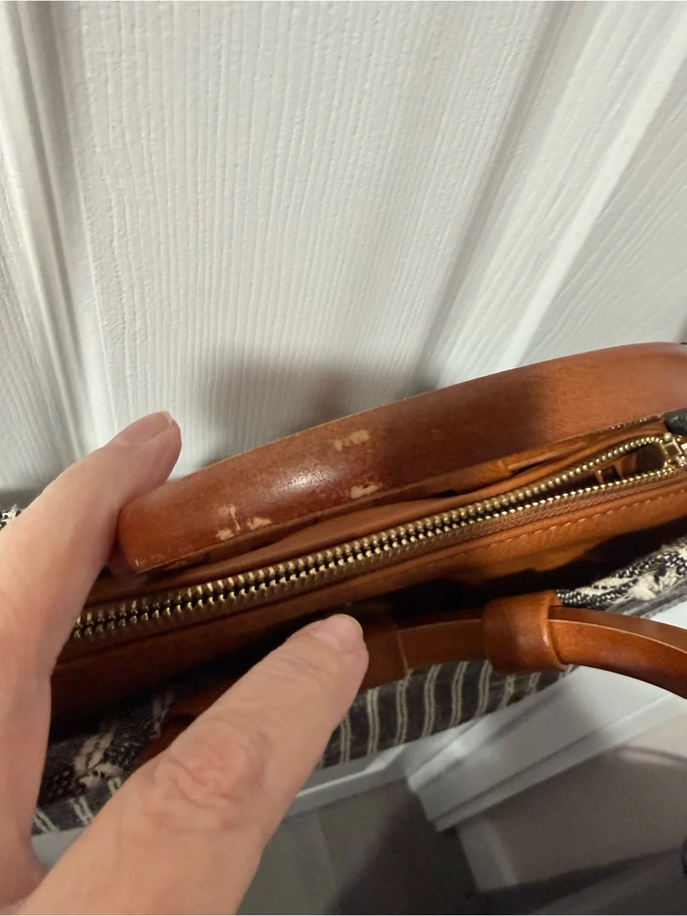 Antik Kraft Black & Tan Striped Shoulder Bag 2 purses in one - Picture 7 of 14